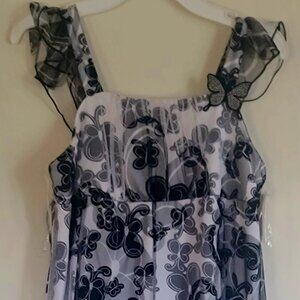 IZ Amy Byer Black & White Butterfly Dress Big Girls Size 16